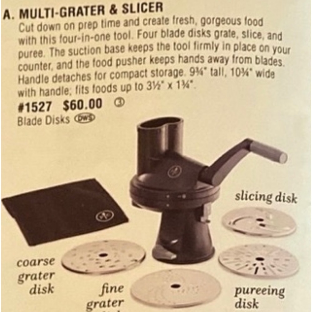Pampered Chef Multi-Grater & Slicee NIB!